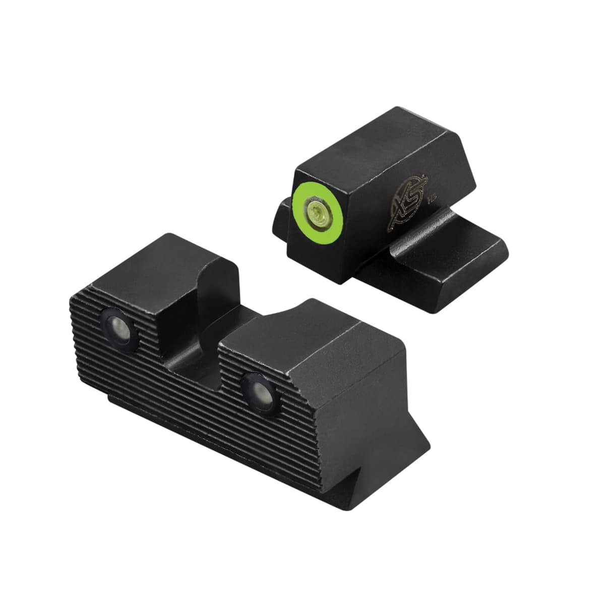 XS Sights R3D 2.0 Night Sight Set - Front/Rear Green for Enhanced Low-Light Precision - SW-R207P-6G