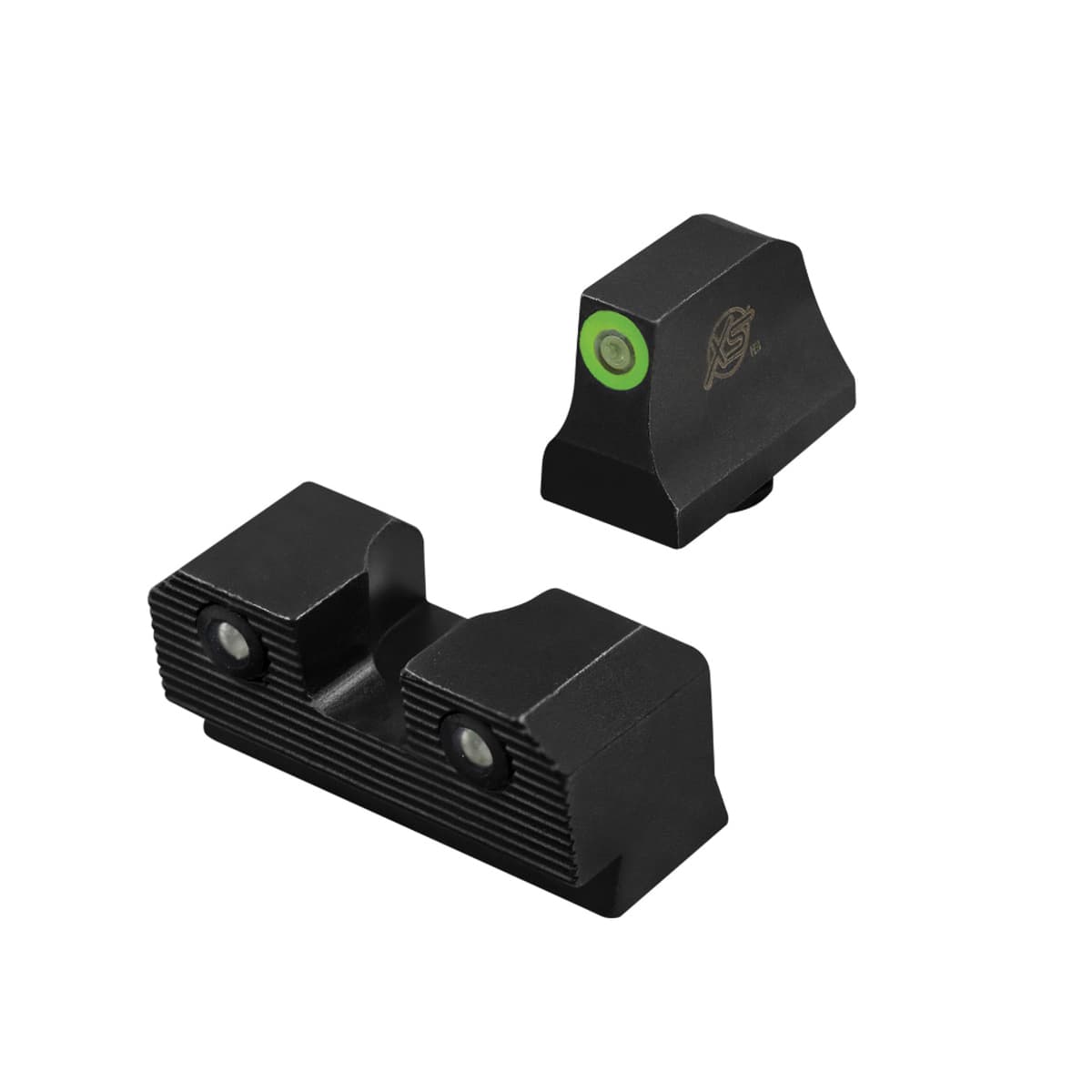 XS Sights R3D 2.0 Night Sight Set - Front/Rear Green/Green for Enhanced Accuracy and Visibility - GL-R206P-6G