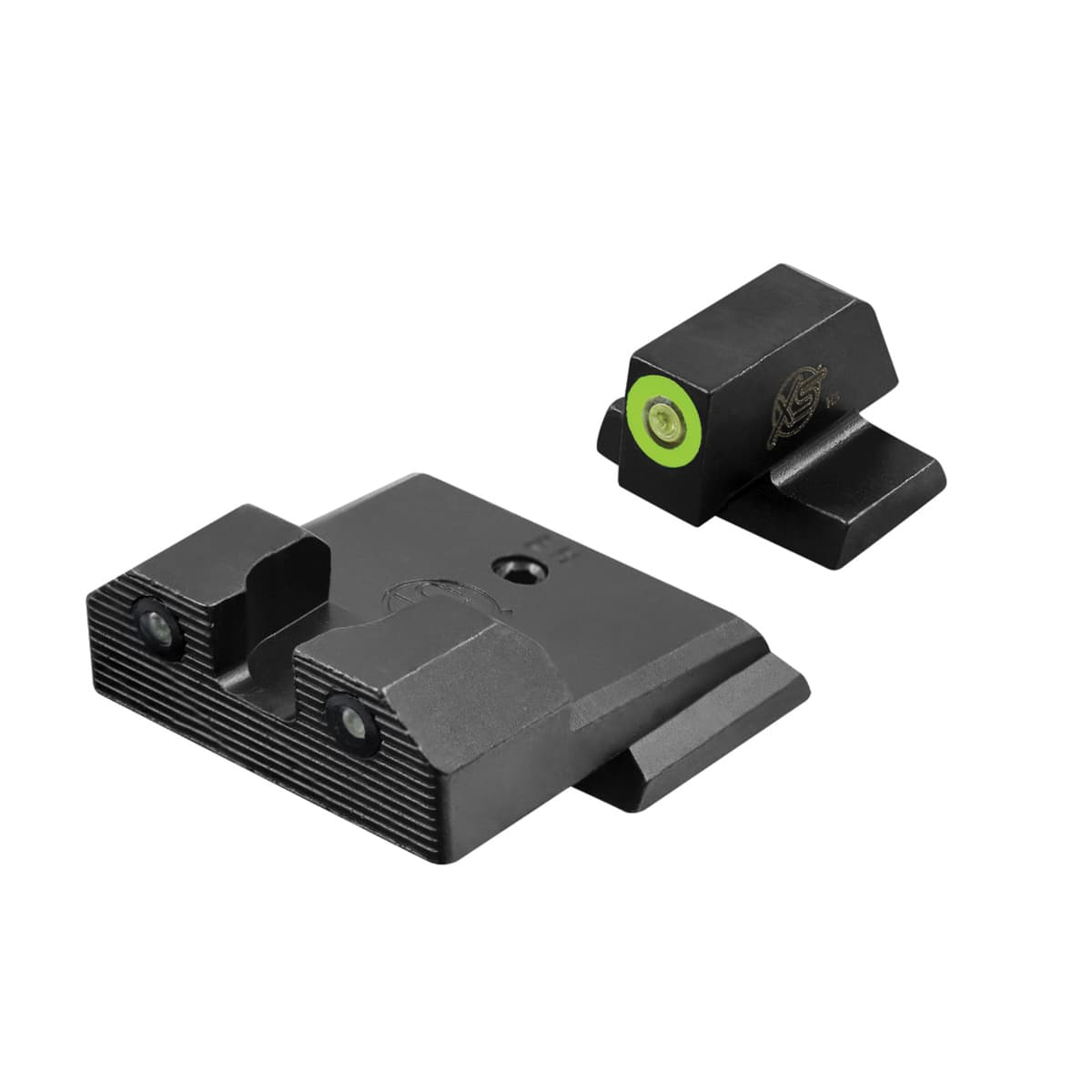XS Sights R3D 2.0 Night Sight Set - Front/Rear Green/Green Illuminated Sights for Enhanced Precision - SW-R201P-6G