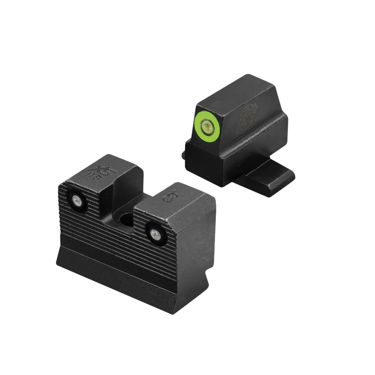 XS Sights R3D 2.0 Night Sight Set - Front/Rear Green/Green High-Visibility Sights for Improved Accuracy - SI-R203P-6G