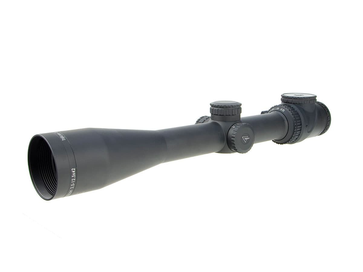 Trijicon AccuPoint 2.5-12.5x42 Riflescope w/ Green Triangle Post Reticle - TR26-C-200107