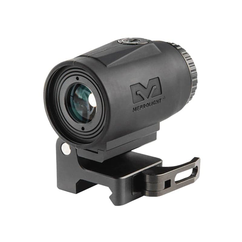 Meprolight MMX3 Magnifier with Integrated Side Flip Adapter 3x18mm - Compact 3x Magnification with Quick Flip Adapter - 8016000100