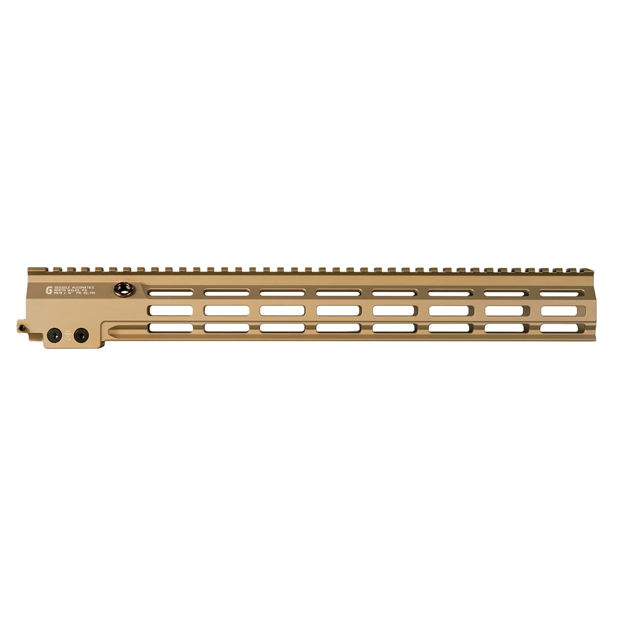 Geissele Automatics MK18 M-LOK Super Modular Rail 16.50", Desert Dirt - Tactical Excellence - 05-791S