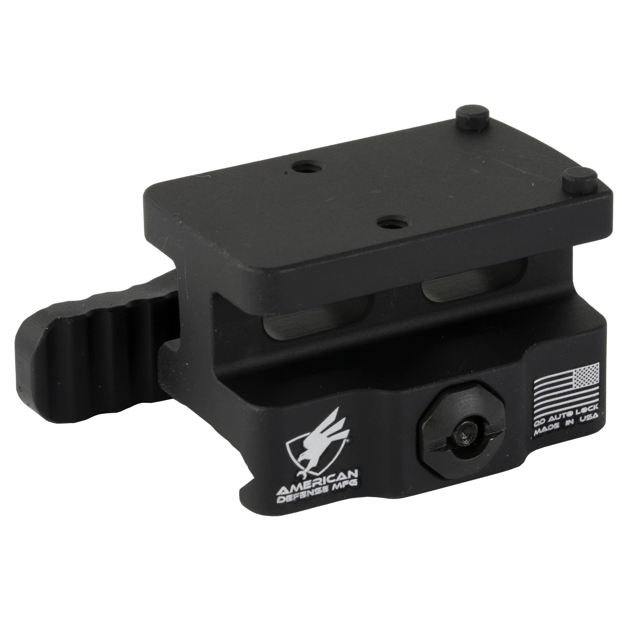 American Defense QD Mount, AD-RMR, fits Trijicon RMR, Lightweight, Co-Witness Height, Black