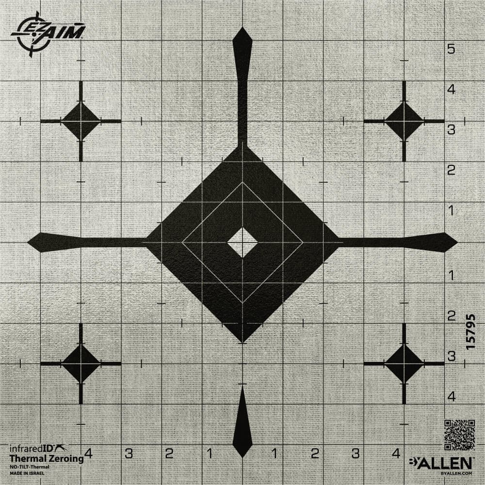 EZ Aim Thermal ID Grid Bullseye Paper Target, Gray