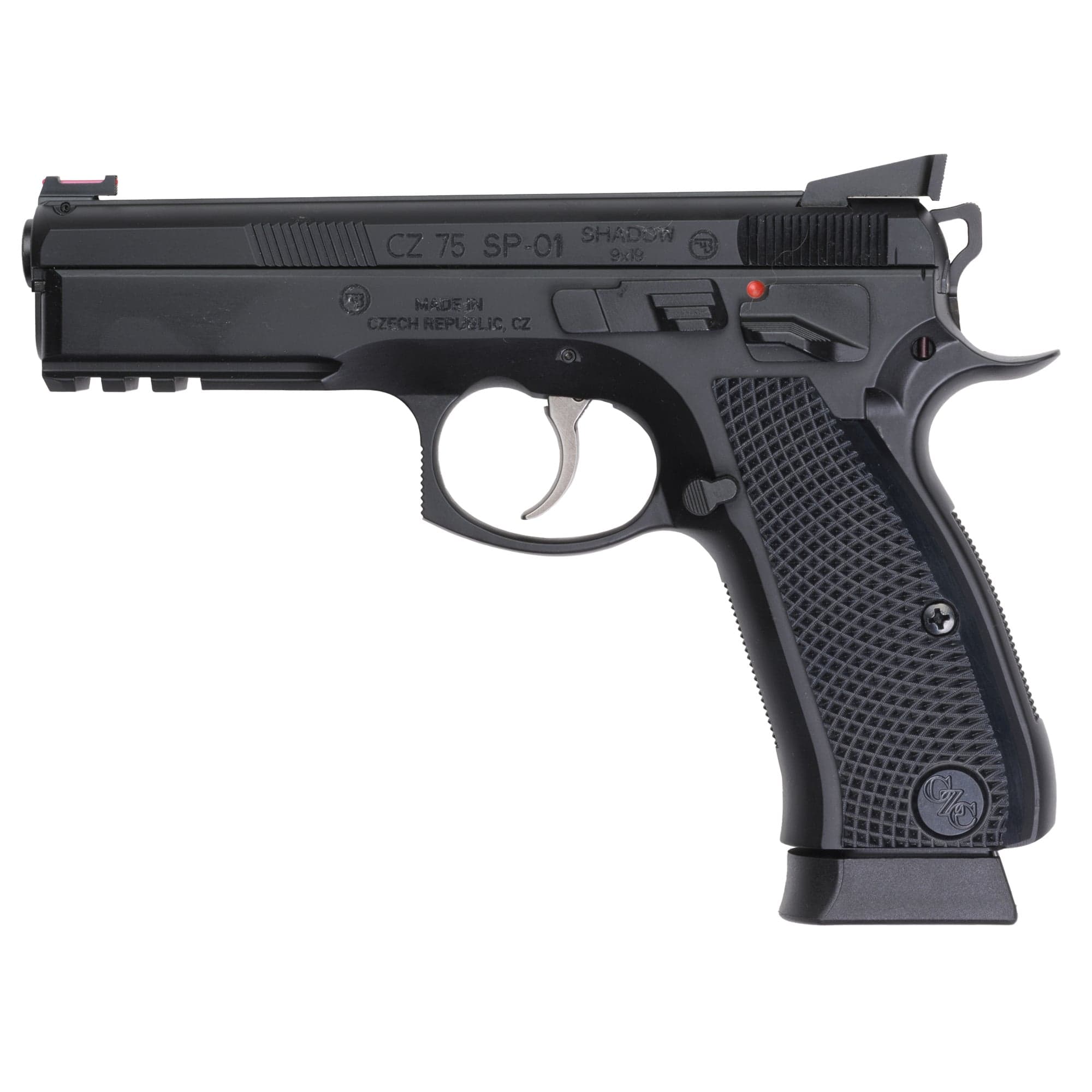 CZ Shadow Custom 9mm Pistol, 4.6" Barrel, Fiber Optic Front Sights, Black - 91031