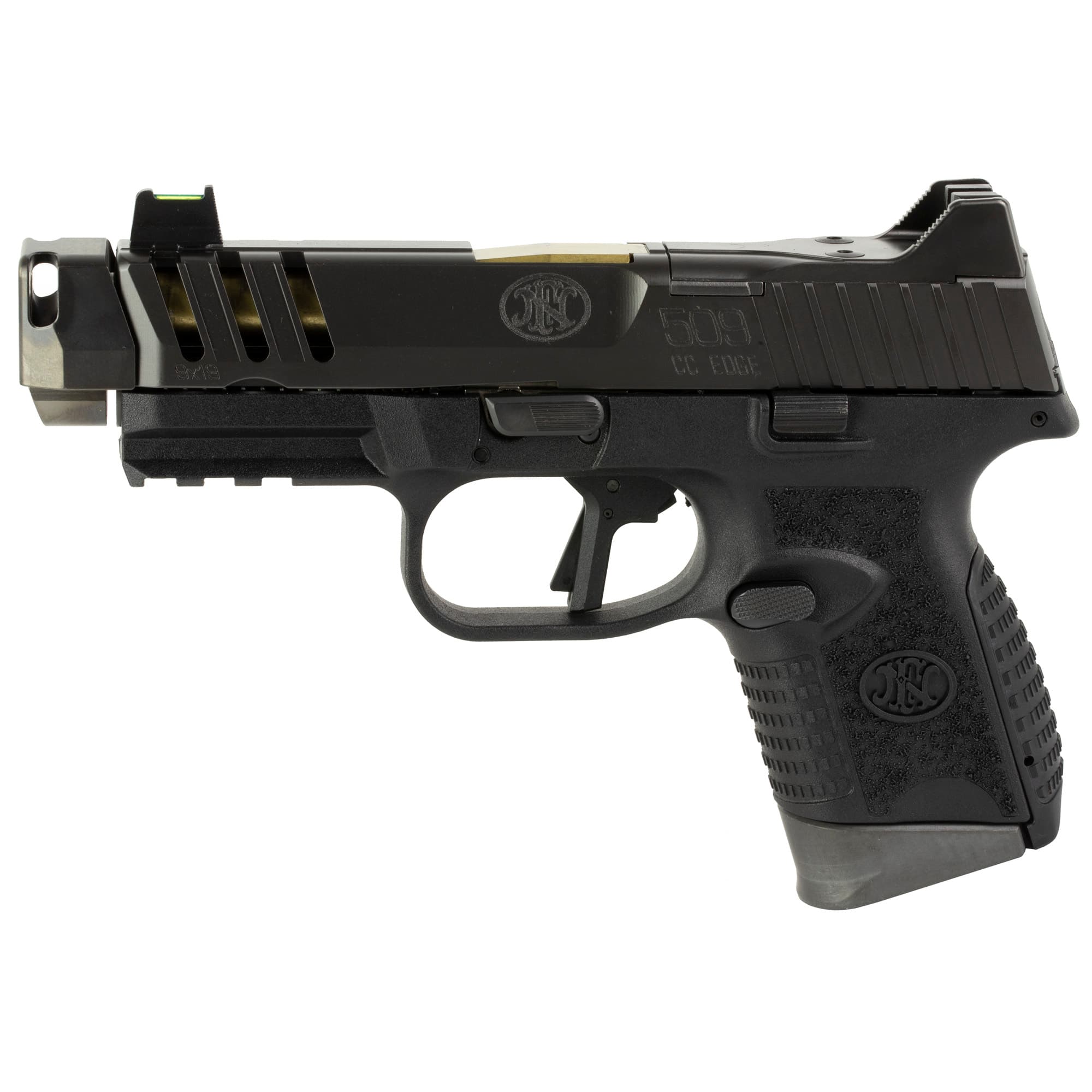FN 509 9mm Pistol, 4.2" Barrel, Fiber Optic Front Sights, Black, Gray - 66101350