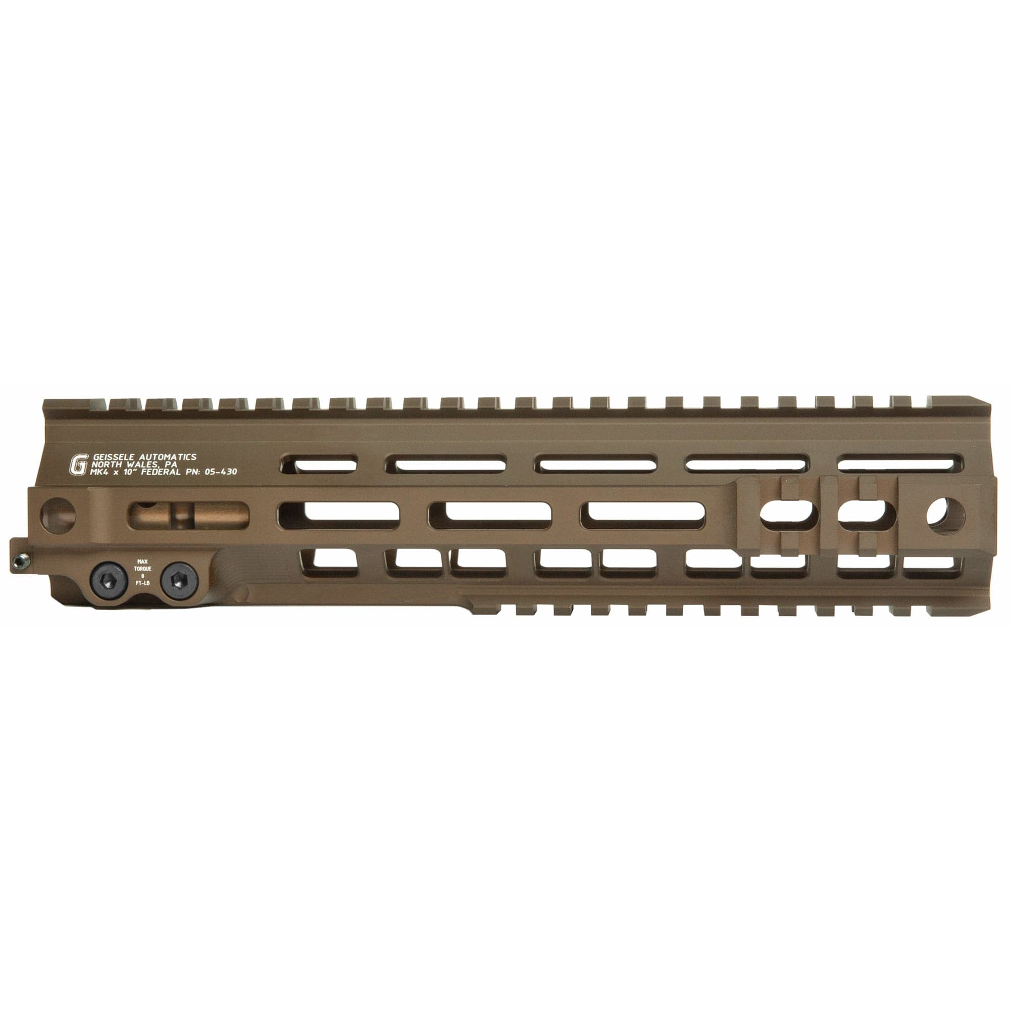 Geissele Automatics MK4 Federal MK4 Rail Desert Tan MLOK AR15 10" Rail - 05430DDC