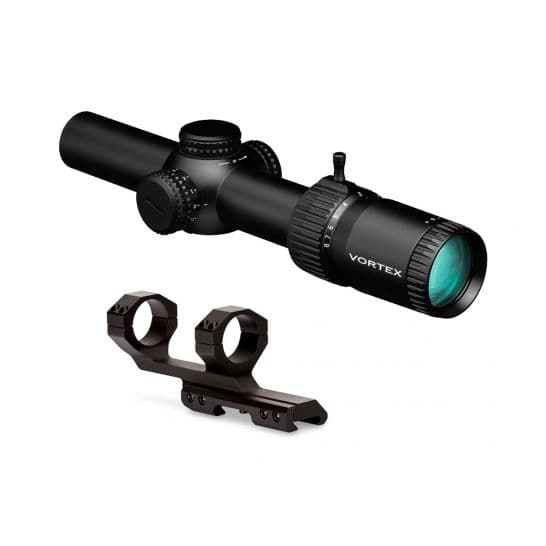 Vortex Strike Eagle 1-8x24 Gen 2 Riflescope w/ AR-BDC3 Reticle & Vortex Sport Cantilever 30mm Ring Mount 2" Offset