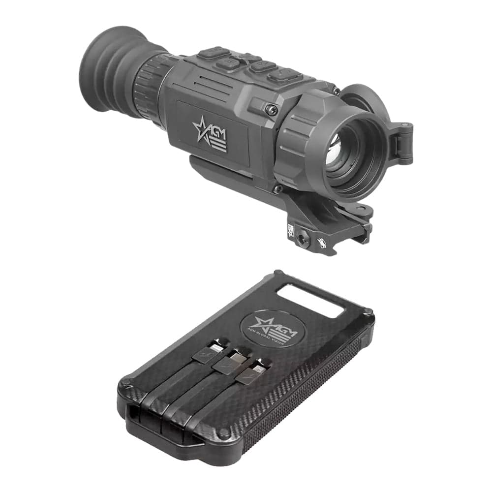 AGM Rattler V2 25-256 Thermal Rifle Scope & AGM Portable Power Bank