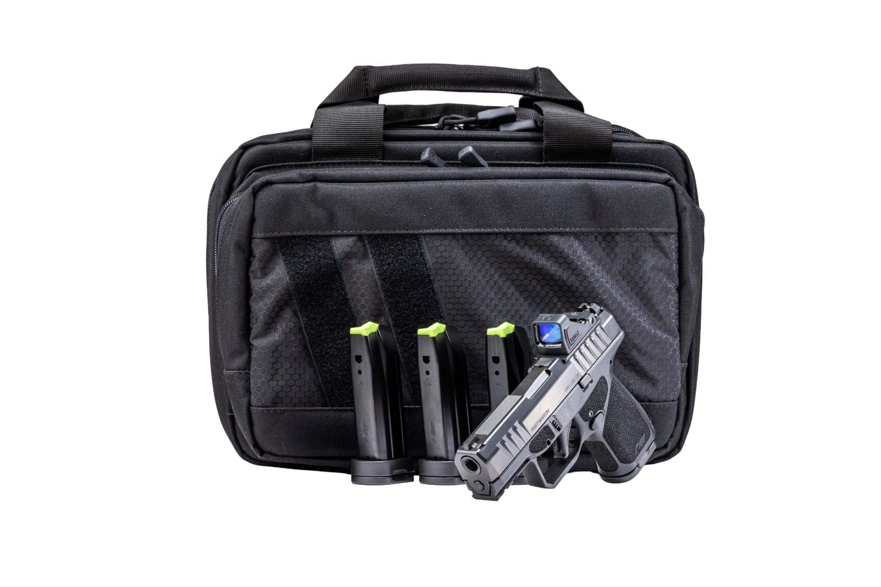 Rost Martin RM1S Handgun Bundle 3.6" 9mm (1)12rd/(3)15rd Handgun, Black w/ Viridian Red Dot and Pistol Case