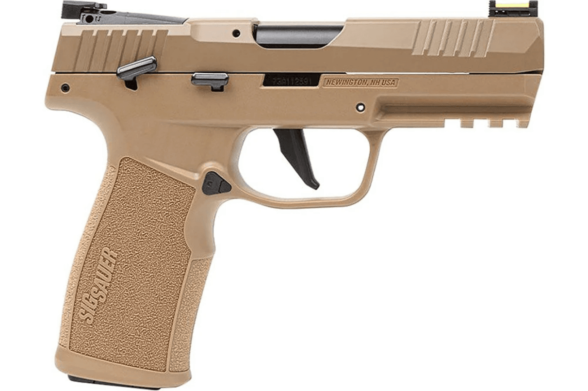 Sig Sauer P322, 4" .22 LR O.R. 20rd Pistol, Coyote Tan w/ Fiber Optic Sights - 322CCAS