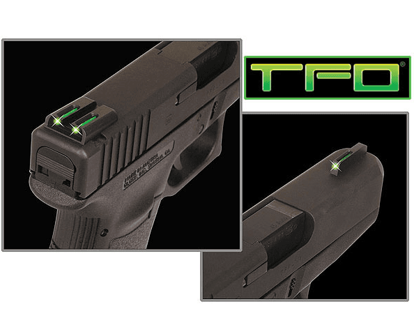 TruGlo TFO Sight Set Tritium / Fiber Optic Green, Fits Glock 42 - TG131GT1A