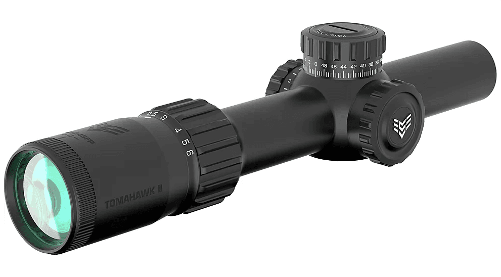 Swampfox Tomahawk II 1-6x24 SFP, Red Fiber Optic - THK16241-RF