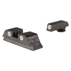 Trijicon Bright And Tough Night Sight Set 3-Dot Tritium Green with White Outline Front And Rear
