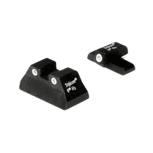 Trijicon Bright And Tough Night Sight Set 3-Dot Tritium Green with White Outline Front and Rear