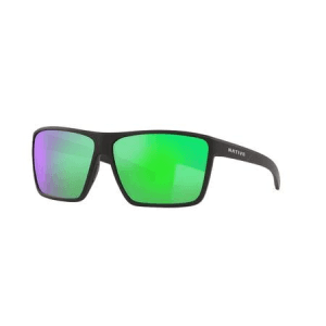 Native Eyewear Wells XL Matte Black Frame with Green Reflex Lenses