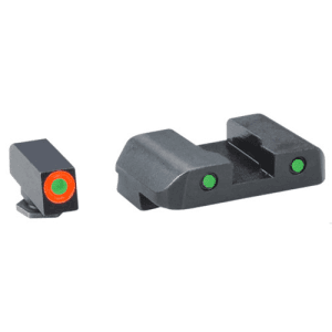 AMERIGLO Spartan Sight Set for Glock Black Green Tritium wi