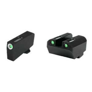 Truglo TFX Tritium/Fiber-Optic Day/Night Sight Set fits GLOCK 17 / 17L, 19, 22, 23, 24, 26, 27, 33, 34, 35, 38, and 39 (Suppressor Low) - White Outlin