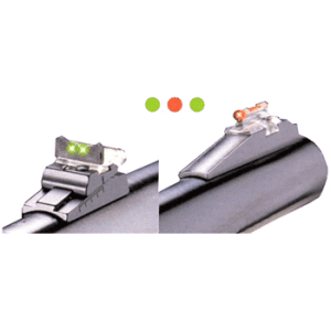 TruGlo TG961M Slug Gun Series Red Front Green Rear Fiber Optic Sights