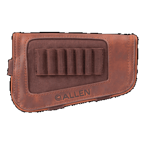 Allen 8517 New Castle Buttstock Cartridge Carrier Brown Leather 7rd Capacity Rifle Buttstock Mount