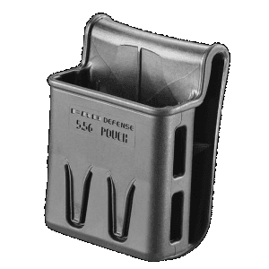 FAB Defense FX556P M4 Mag Pouch Compatible w/ M16/ M4/ AR-15 Belt Mount Black Polymer Ambidextrous