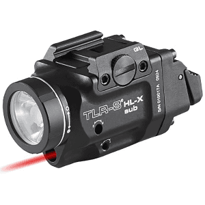 Streamlight TLR-8 HL-X Sub USB Weapon Light with Red Laser for Picatinny Rail Black