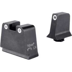 Trijicon Bright & Tough Suppressor Night Sight Set for Glock 42, 43, 43X, 43E, and 48 3-Dot Tritium White Front White Rear with White Outline