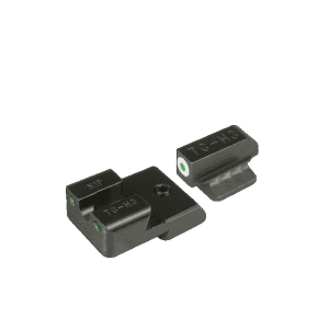 TRUGLO Tritium Pro Sight Set for 1911 Government 45 ACP Novak Cut Tritium Green with White Front Outline