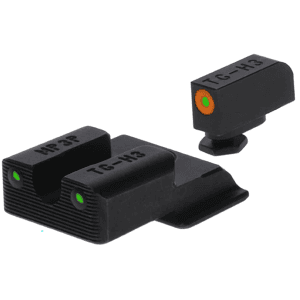 TRUGLO Tritium Pro Sight Set for S&W EZ 380 Tritium Green with Orange Front Dot Outline