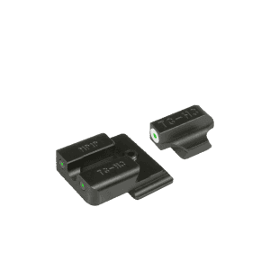 TRUGLO Tritium Pro Sight Set for Smith & Wesson M&P, M&P Shield, Shield M2.0, SD9, SD40 Tritium Green with White Front Outline
