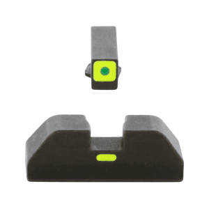 Ameriglo CAP Sight Set for Glock 17, 19, 19X, 26, 45 Gen 5 Square Front with Luminous Green Outline, Luminous Green Line Rear