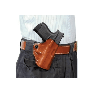Desantis Mini Scabbard OWB Tan Leather Belt Slide Holster for Springfield Prodigy w/wo Red Dot