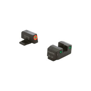 Ameriglo Trooper Tritium Handgun Sight Set For Sig With #8 Front And #8 Rear Green Rear Green With Orange Front