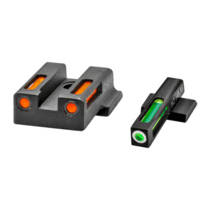 Hiviz Litewave H3 Sight Green Orange Litepipe For S&w M&p 9ez Shield