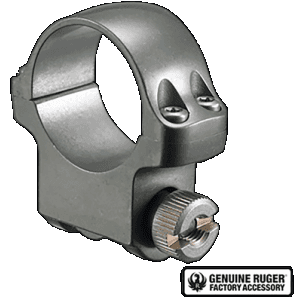 Ruger 90294 Medium Scope Ring Silver 1 Inch Diameter 42 Mm Objective