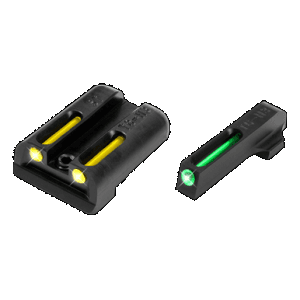 Truglo Tfo Front Rear Sight For Sig Sauer P-Series Green Yellow Fiber Optic