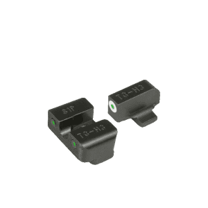 Truglo Tritium Pro Sight Set For Sig Sauer #6/#8 Tritium Green With White Front Outline