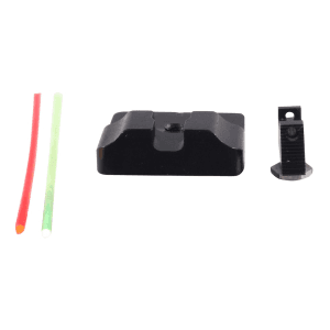 Warren Tactical Sight Set for Glock 17, 19, 22, 23, 24, 34, 35 Plain Tactical Rear, Fiber Optic Front Steel Matte