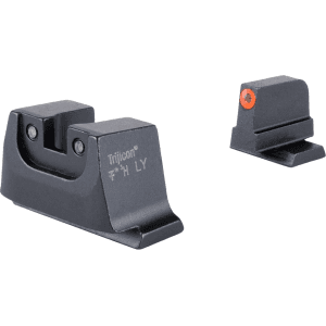 Trijicon Suppressor Night Sight Set For Smith & Wesson M&p C.o.r.e, M&p 2.0 Optics Ready Black Rear Front Orange With Tritium Green