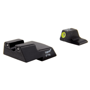 Trijicon Hd Night Sight Set For Hk 45c, P30, Vp9, Vp40 Steel Matte 3-Dot Tritium Green With Yellow Front Dot Outline