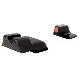 Trijicon Hd Night Sight Set For Hk 45c, P30, Vp9, Vp40 Steel Matte 3-Dot Tritium Green With Orange Front Dot Outline