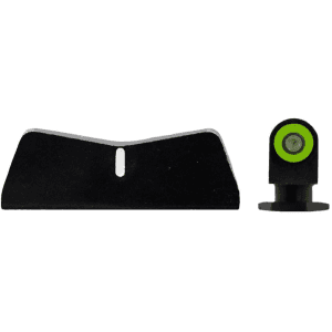 Xs Sight Systems Xs Dxw2 Night Sight Set For Glock 17, 19, 22, 23, 24, 26, 27, 31, 32, 33, 34, 35, 36, 38 Standard Dot Tritium Front, White Stripe Rear Green