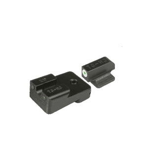 Truglo Tritium Pro Sight Set For 1911 Kimber Front And Rear Sight Cuts Tritium Green With White Front Outline
