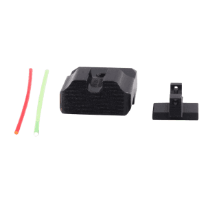Warren Tactical Sight Set for 1911 Novak Cut Plain Tactical Rear, Fiber Optic Front Steel Matte