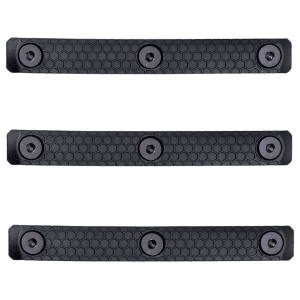 Slate Black Industries M-LOK 3-Slot Rail Cover Polymer Black 3PK