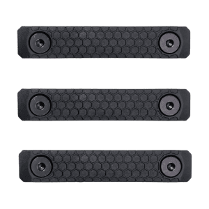 Slate Black Industries M-LOK 2-Slot Rail Cover Polymer Black 3PK
