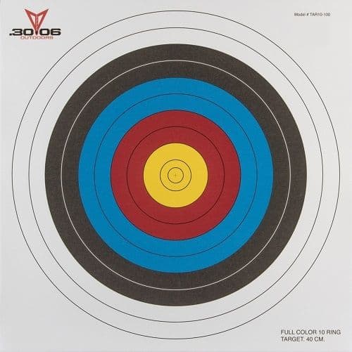 30-06 Outdoors Paper Archery Target 10-ring 17x17in 100ct