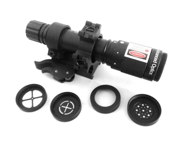 ADE Advanced Optics Adjustable Multi-Reticle Green Laser Flashlight Sight w/ Pressure Switch and QD Mount Black