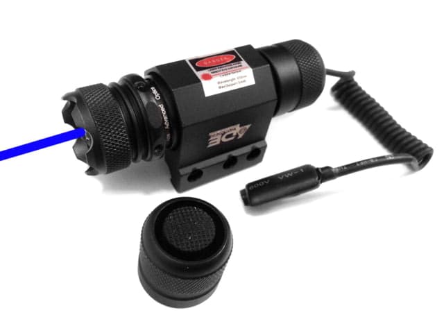 ADE Advanced Optics 1 Triple Duty Blue/Violet Laser Sight w/ Picatinny Mount 450nm Black